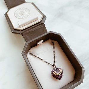 Juicy couture pave heart necklace